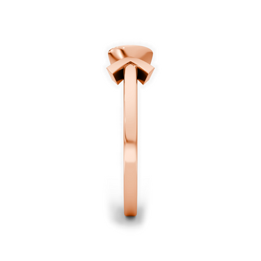 Just Brilliant arrow cuff ring, rose gold, side view.