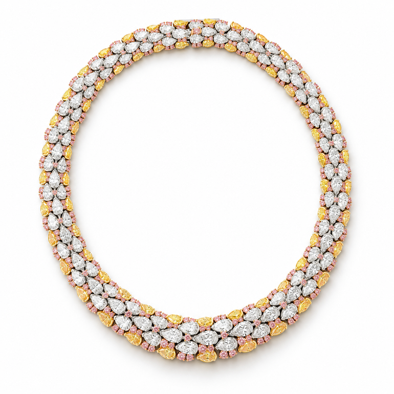Aurore Impériale Diamond Necklace by Just Brilliant — full