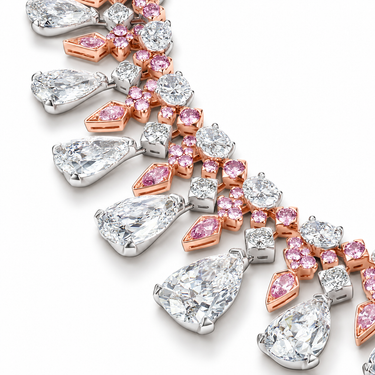 Aurore Rose Diamond Necklace by Just Brilliant — setting detail