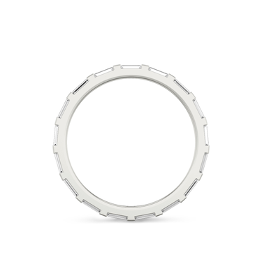 Just Brilliant Baguette Bar Band, 18K White Gold, profile