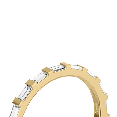 Just Brilliant Baguette Bar Band, 18K Yellow Gold, detail
