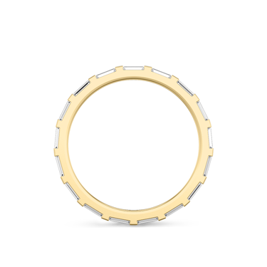 Just Brilliant Baguette Bar Band, 18K Yellow Gold, profile