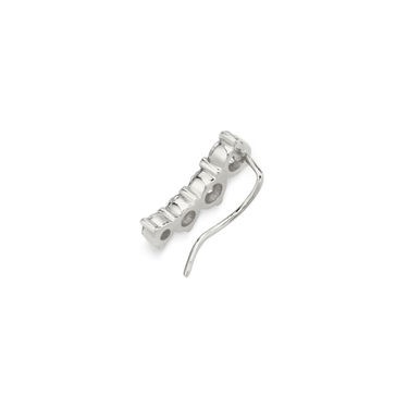 Diamond Ear Climber, white gold, back view.