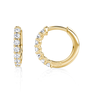 Just Brilliant Eternity Hoop in 18K Yellow Gold, side view