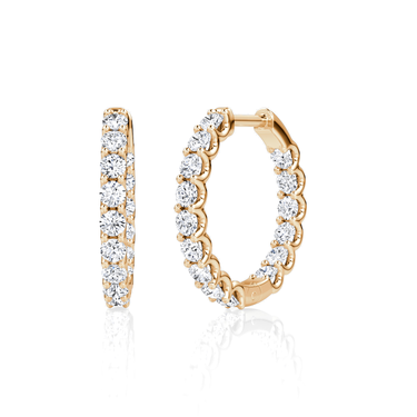 Just Brilliant Eternity Hoop in 18K Rose Gold, front view