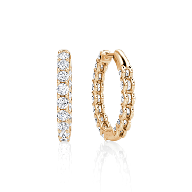 Just Brilliant Eternity Hoop in 18K Rose Gold, back view