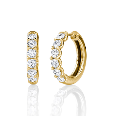Just Brilliant Eternity Hoop in 18K Yellow Gold, front view