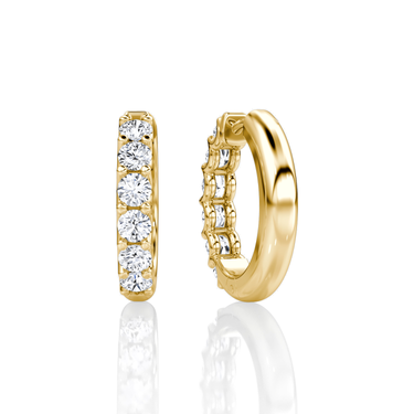 Just Brilliant Eternity Hoop in 18K Yellow Gold, back view