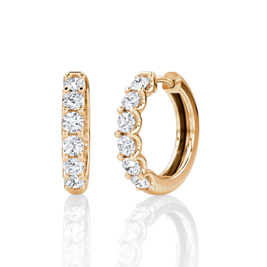 Just Brilliant Eternity Hoop in 18K Rose Gold, front view