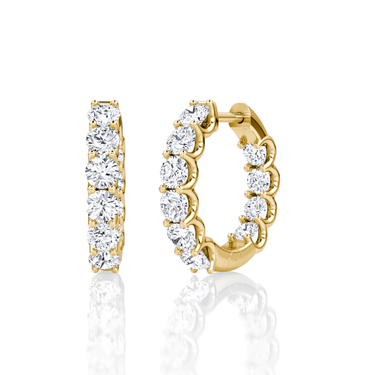 Just Brilliant Eternity Hoop in 18K Yellow Gold, front view