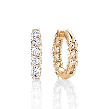 Just Brilliant Eternity Hoop in 18K Rose Gold, back view