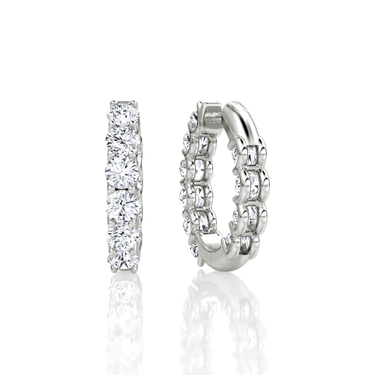 Just Brilliant Eternity Hoop in 18K White Gold, back view