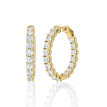 Just Brilliant Eternity Hoop in 18K Yellow Gold, front view