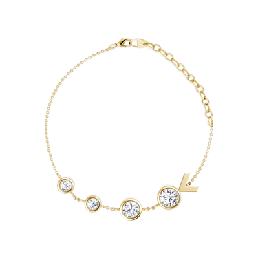 Arrow Station Bracelet — 18K Yellow Gold — alternate-front