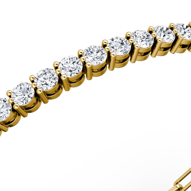 Just Brilliant Paperclip Tennis Bracelet in 18K Yellow Gold, detail view