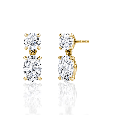 Signature Drop Earring — Yellow Gold — front view