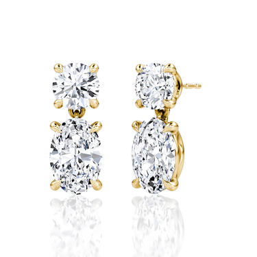 Signature Drop Earring — Yellow Gold — front view