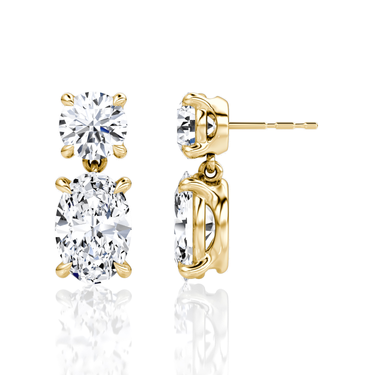 Signature Drop Earring — Yellow Gold — side view