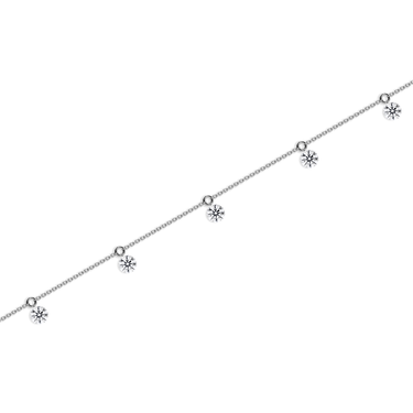 Just Brilliant Floating Station Bracelet, 18K white gold, detail view.