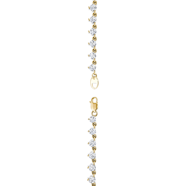 Just Brilliant Infinity Linked Tennis Necklace, 18K yellow gold, closure view.