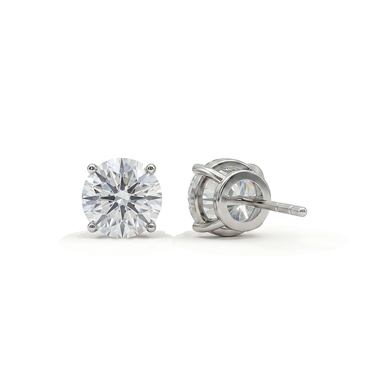 Exclusive Solitaire Stud, white gold, back view.