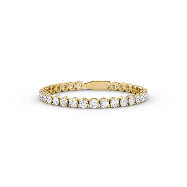 Classic Tennis Bracelet in yellow gold — front view
