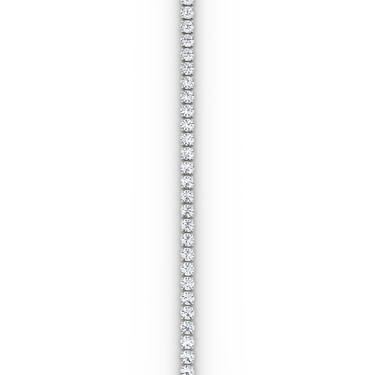 Classic Tennis Bracelet in white gold — straight detail view