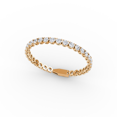 Classic Tennis Bracelet in rose gold — upright view