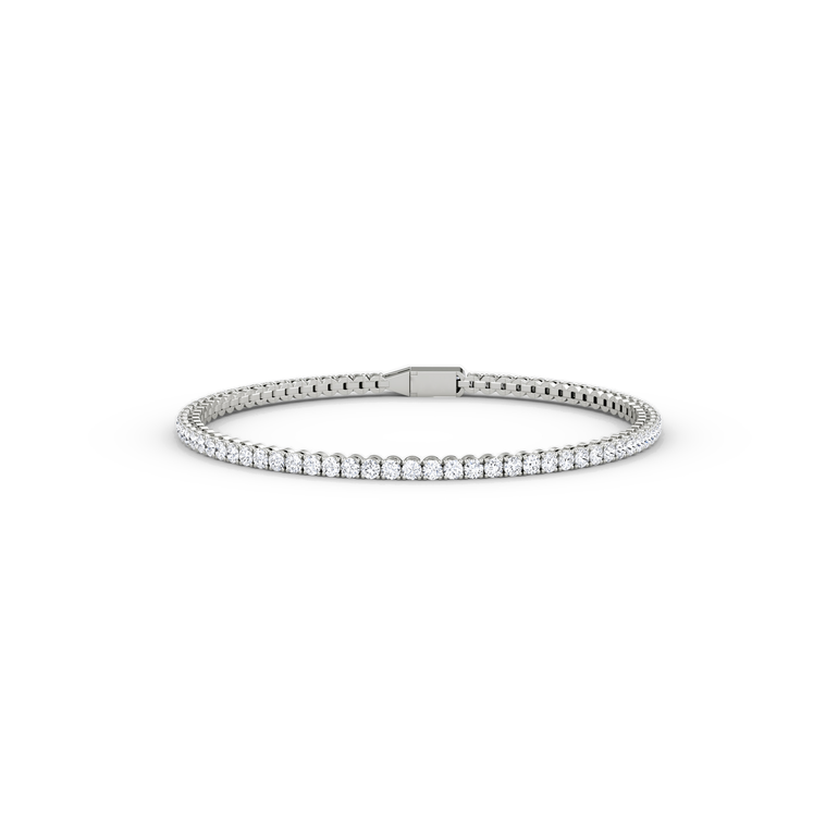 Classic Tennis Bracelet in white gold — front view