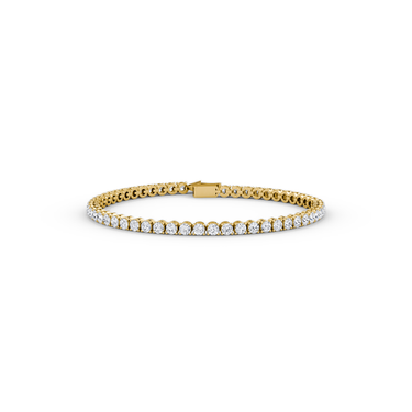 Classic Tennis Bracelet in yellow gold — alternate front view
