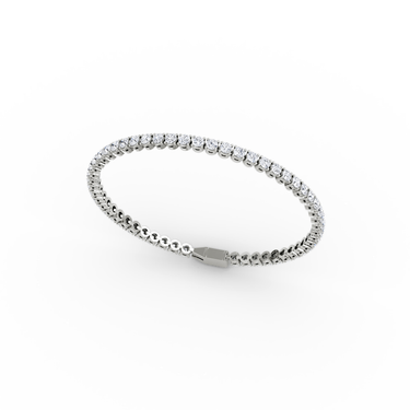 Classic Tennis Bracelet in white gold — upright view