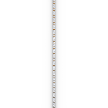 Classic Tennis Bracelet in rose gold — straight detail view