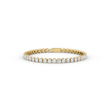 Classic Tennis Bracelet in yellow gold — front view