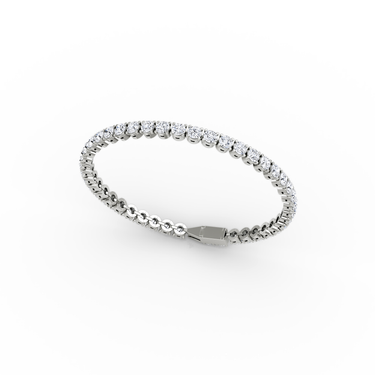 Classic Tennis Bracelet in white gold — upright view