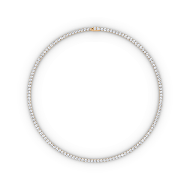 Classic Tennis Necklace in rose gold — front view