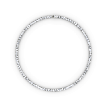 Classic Tennis Necklace in white gold — front view