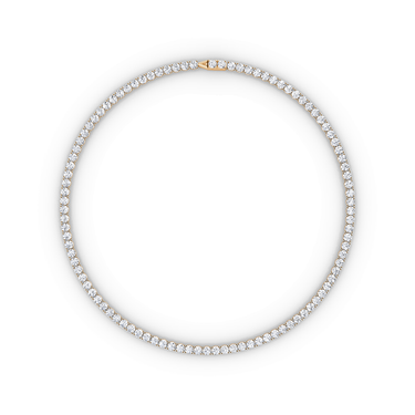 Classic Tennis Necklace in rose gold — front view