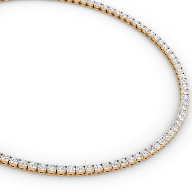Classic Tennis Necklace in rose gold — detail view
