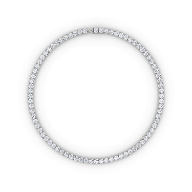 Classic Tennis Necklace in white gold — front view