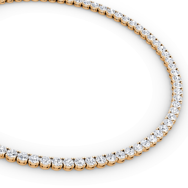 Classic Tennis Necklace in rose gold — detail view