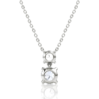Signature Drop Necklace, white gold, back view