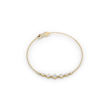 Linked Tennis Bracelet — Yellow Gold — front
