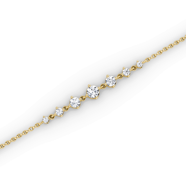 Linked Tennis Bracelet — Yellow Gold — detail