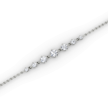 Linked Tennis Bracelet — White Gold — detail