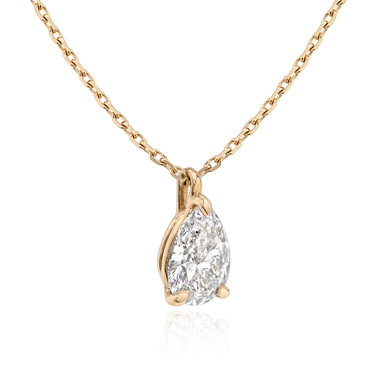 Solitaire Pendant in 18K Rose Gold — side view