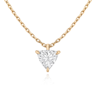 Solitaire Pendant in 18K Rose Gold — front view