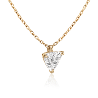 Solitaire Pendant in 18K Rose Gold — side view