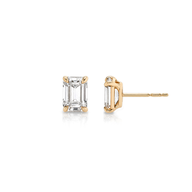 Solitaire Stud in 18K Rose Gold — side view