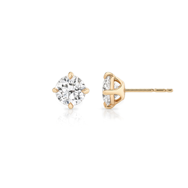 Solitaire Stud in 18K Rose Gold — side view