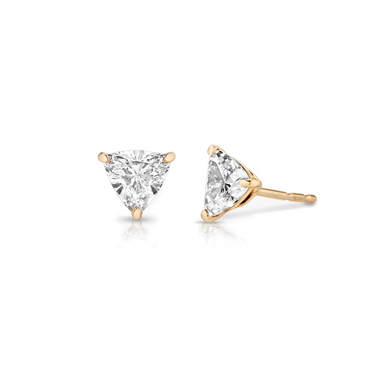 Solitaire Stud in 18K Rose Gold — three quarter view